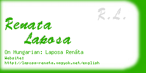 renata laposa business card